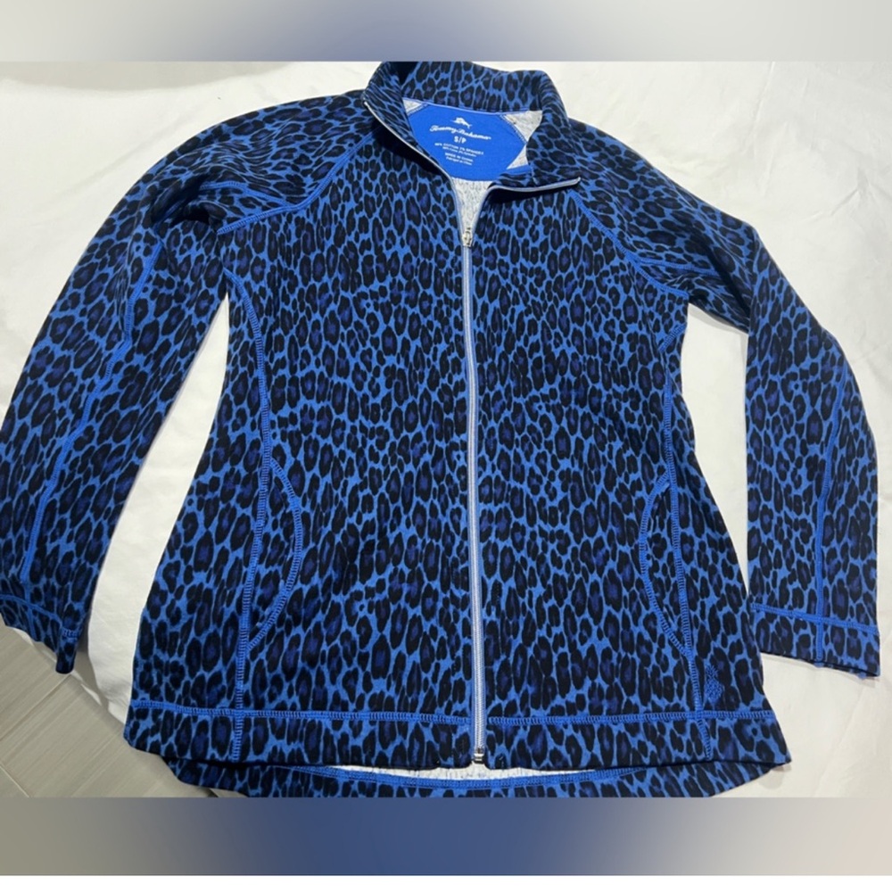 Tommy Bahama Black and Blue Patterned Women's Jacket